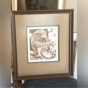 Bob DeFrates Eagle Sketch Art Picture. Numbered Signed | #80 of 90 | The Eagles